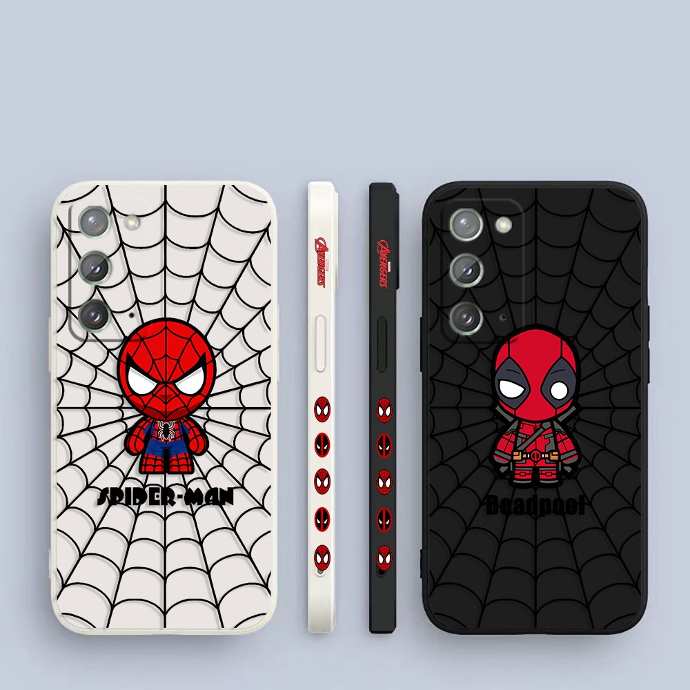 Funda De Teléfono Con Estampado Lateral De Spiderman De Dibujos Animados  Para Samsung Galaxy Note 20 10 9 8 J8 J7 J6 J5 J4 M62 M53 M52 M51 M33 M31  M31 M21