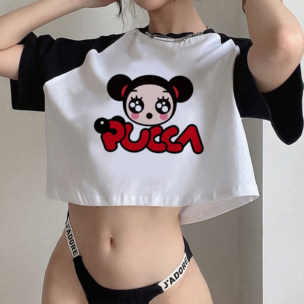 Pucca yk2 streetwear fairycore crop top Chica Linda Moda Coreana