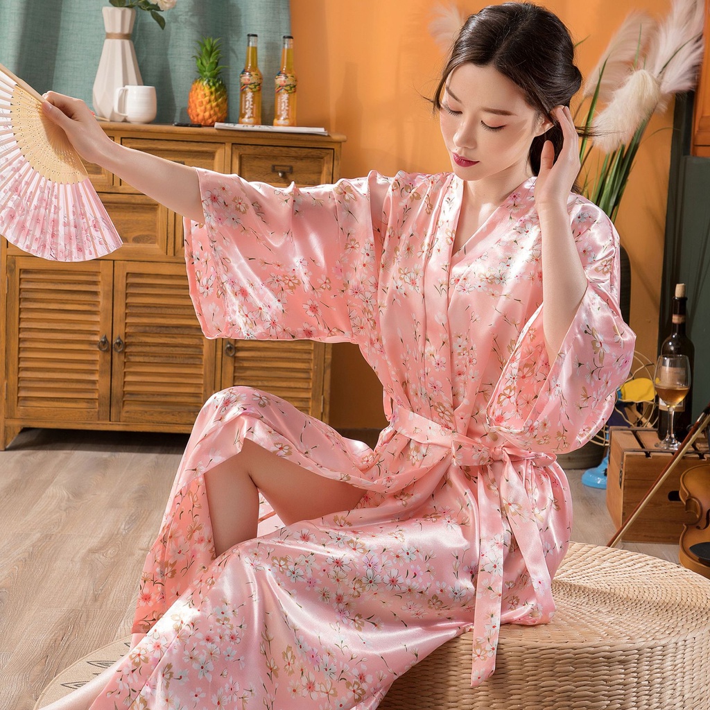 kimono ropa para dormir de seda