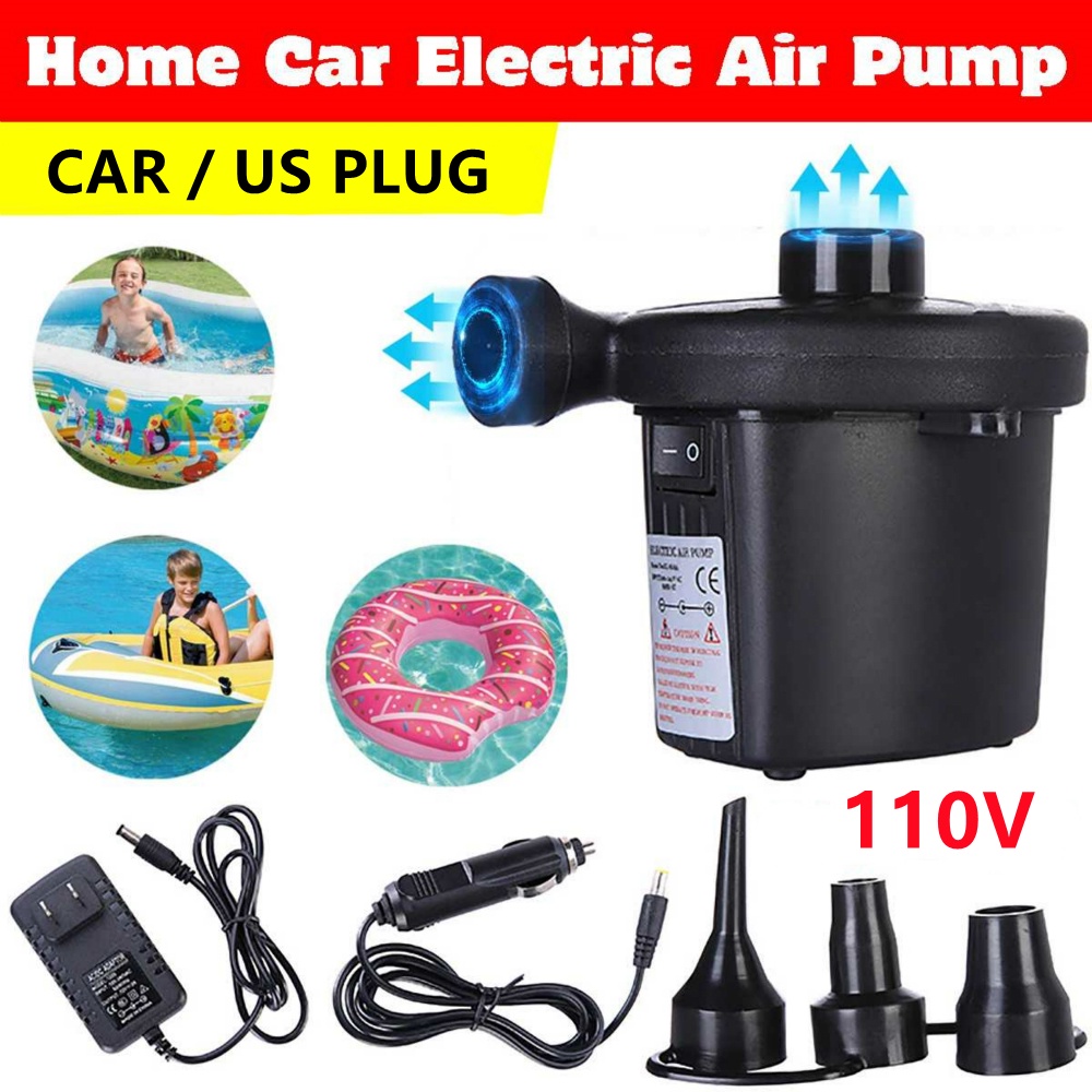 Bomba Inflable Eléctrica 110V/12V Compresor De Llenado De Aire Rápido ...