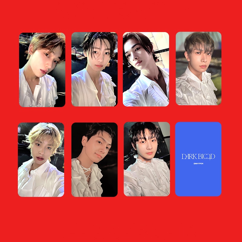 7 Unids/set EN-HYPEN Mini 4th Album DARK BLOOD Photocards Lomo
