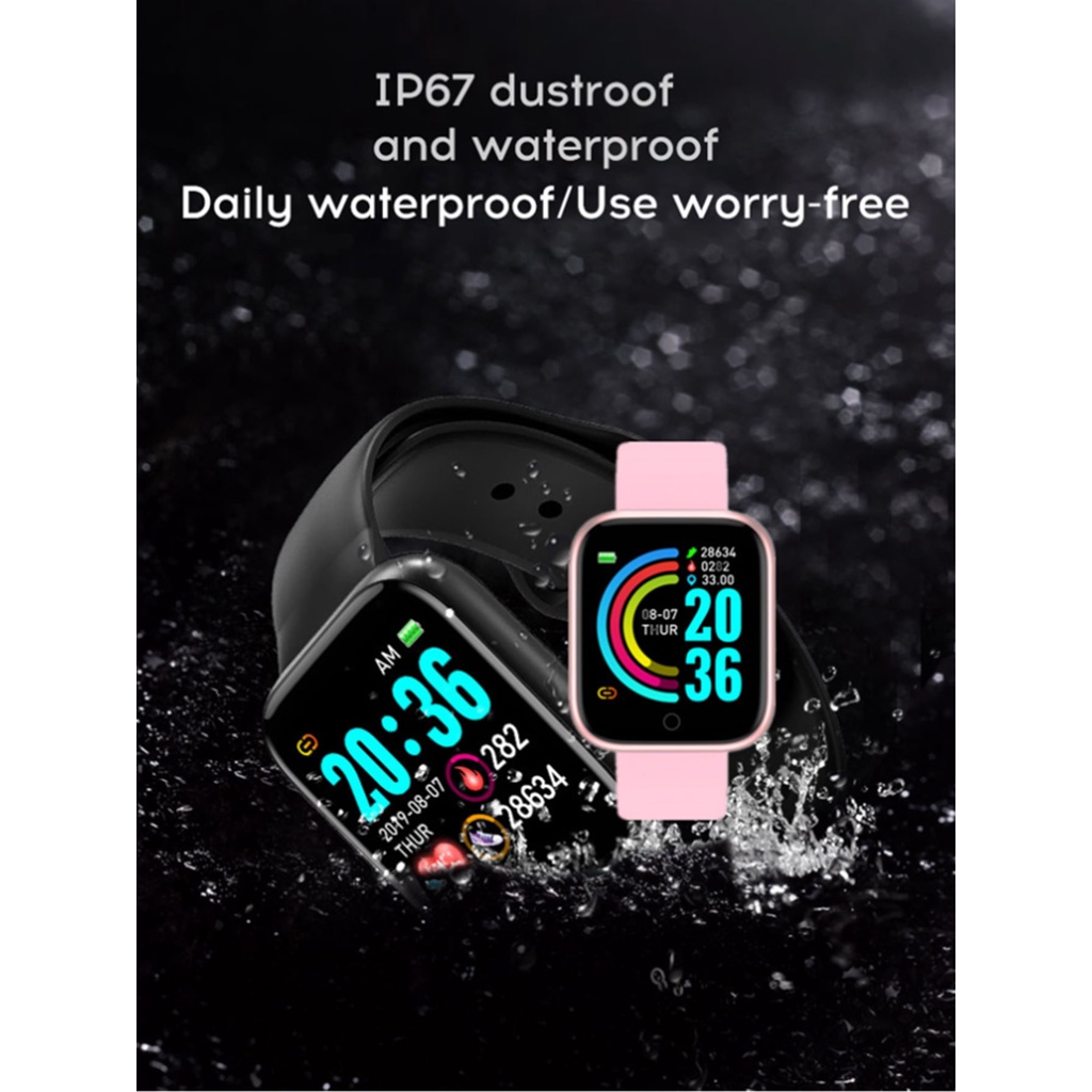 Chimexhy smartwatch Y68 rastreador de fitness masculino reloj inteligente deportivo y68s Monitor de frecuencia cardiaca reloj Bluetooth para mujeres