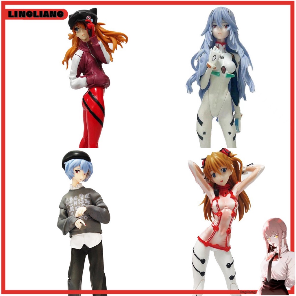 Anime Figure Set Ayanami Rei/Asuka Langley Soryu Figure Ayanami Rei Action Figure Modelli Statue Decorazione PVC