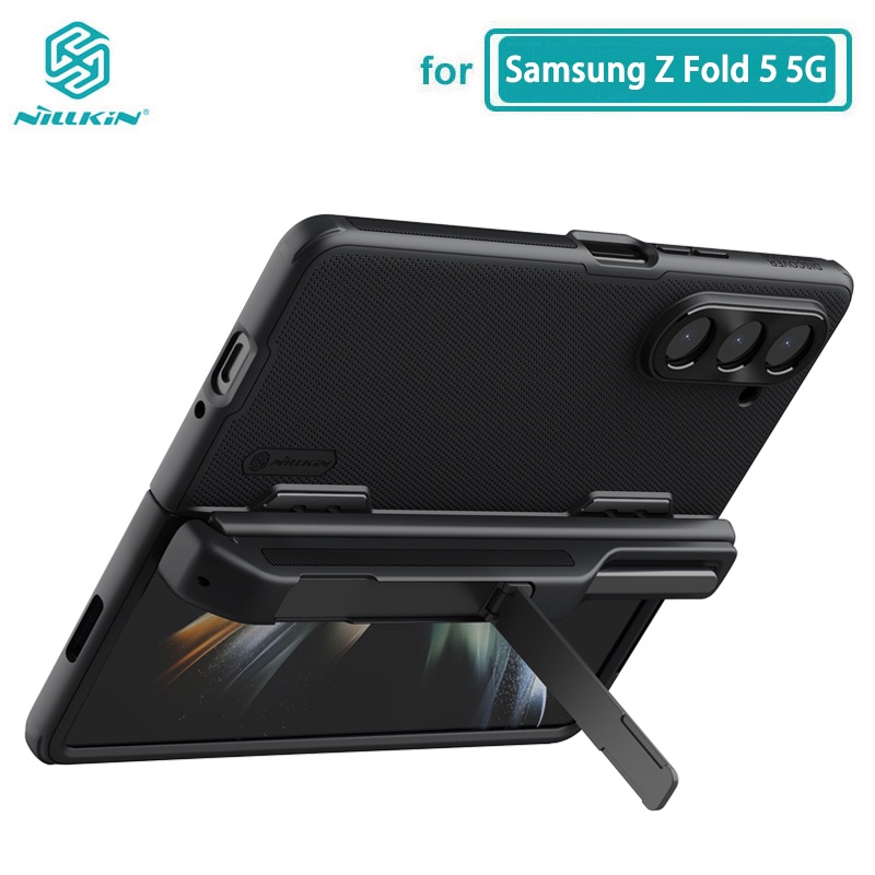Para Samsung Z Fold 5 Funda Con Soporte Para Bolígrafo Nillkin Escudo  Esmerilado Pliegue Cubierta Trasera Dura Galaxy 5G