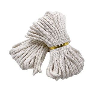 Cuerda trenzada de macramé, cordón de algodón para hacer a mano, Beige  Natural, accesorios de boda