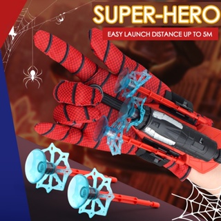 Spiderman Figura Juguete Niños Plástico Cosplay Guante Lanzador Conjunto  Héroe Juguetes Divertidos Niño Regalo