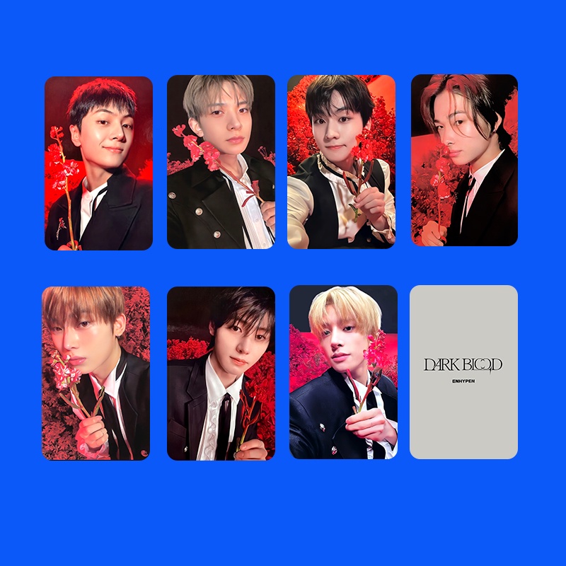 7 Unids/set EN-HYPEN Mini 4th Album DARK BLOOD Photocards Lomo