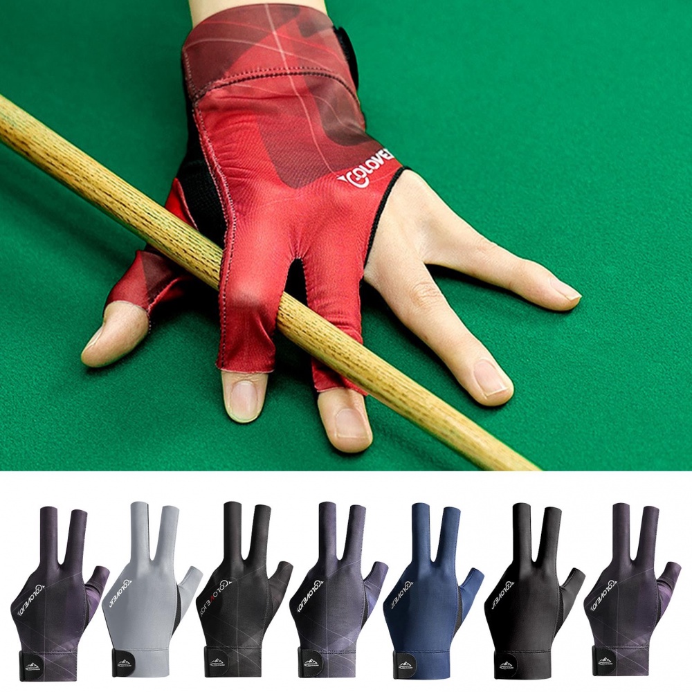 Guanto Da Biliardo Sinistro 3 Dita Aperte – Spandex Antiscivolo Per Snooker E Piscina