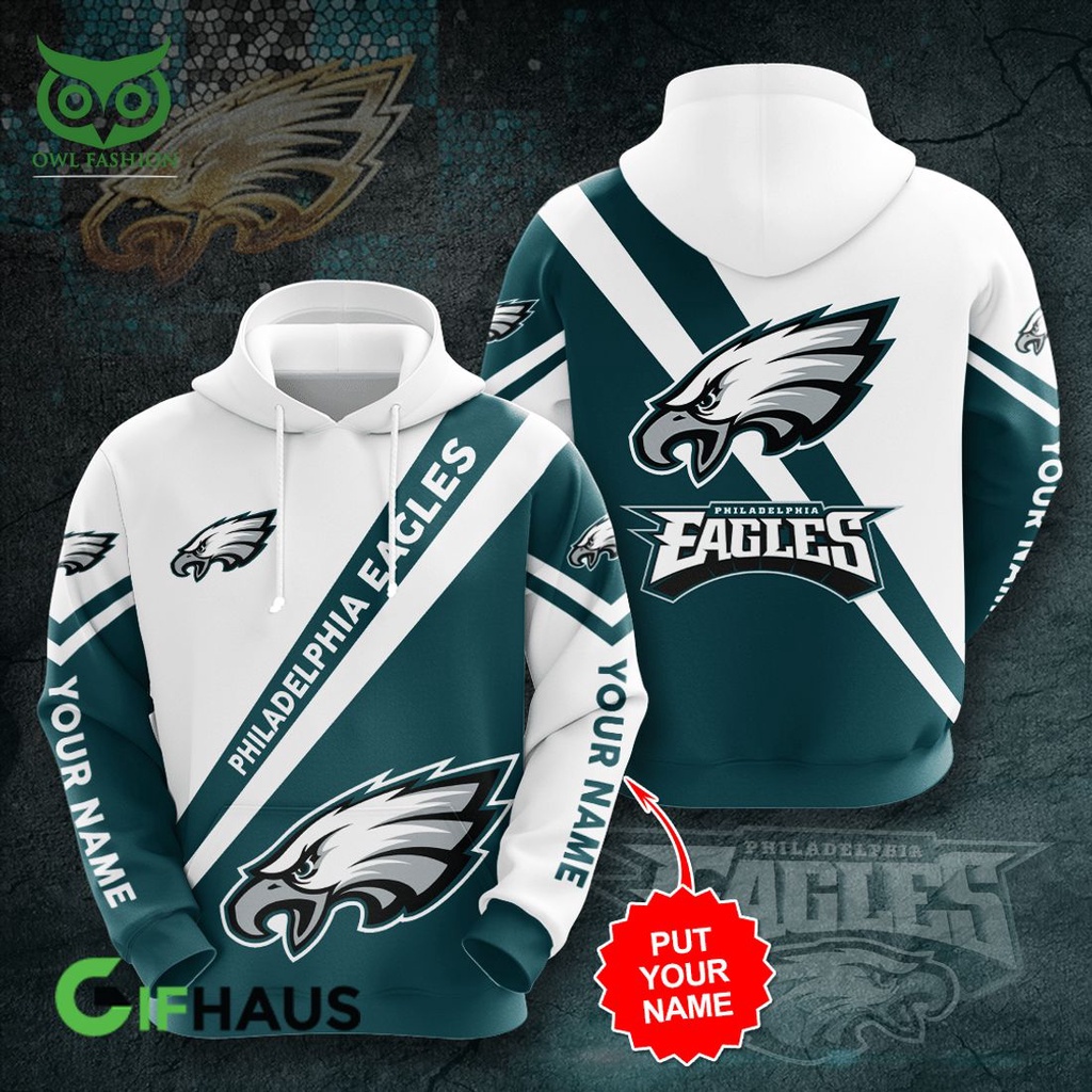 Nombre Personalizado Philadelphia Eagles NFL 3D Sudadera Con