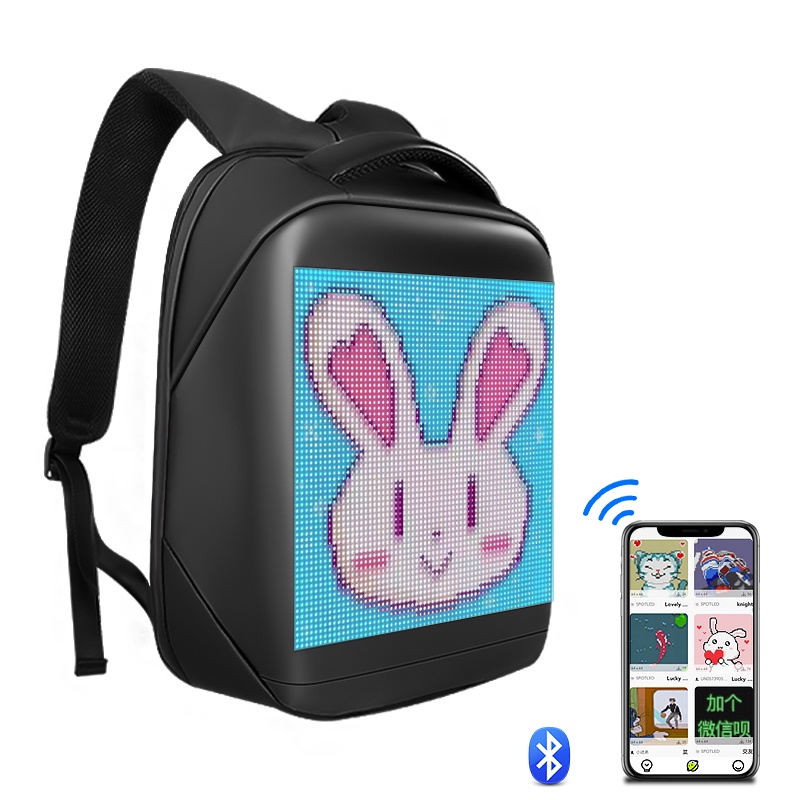 Mochila Led inteligente Wifi con pantalla lcd y control de aplicaciones