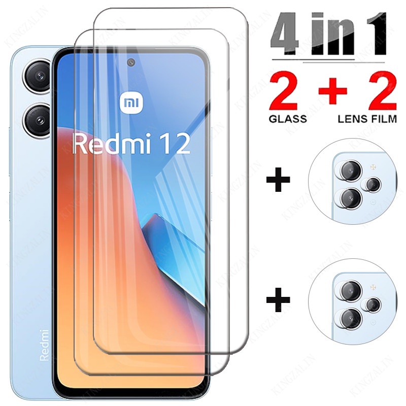 Funda compatible con Redmi 9T/Poco M3/Redmi Note 9 4G con protector de  pantalla de vidrio templado, cuerpo completo, a prueba de golpes,  transparente