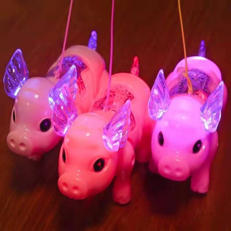 1Pcs Divertido Cerdo De Ensueño Mascota Con Luz Caminar Música Electrónica  Mascotas Robot Juguetes Para Niños Niñas Regalos