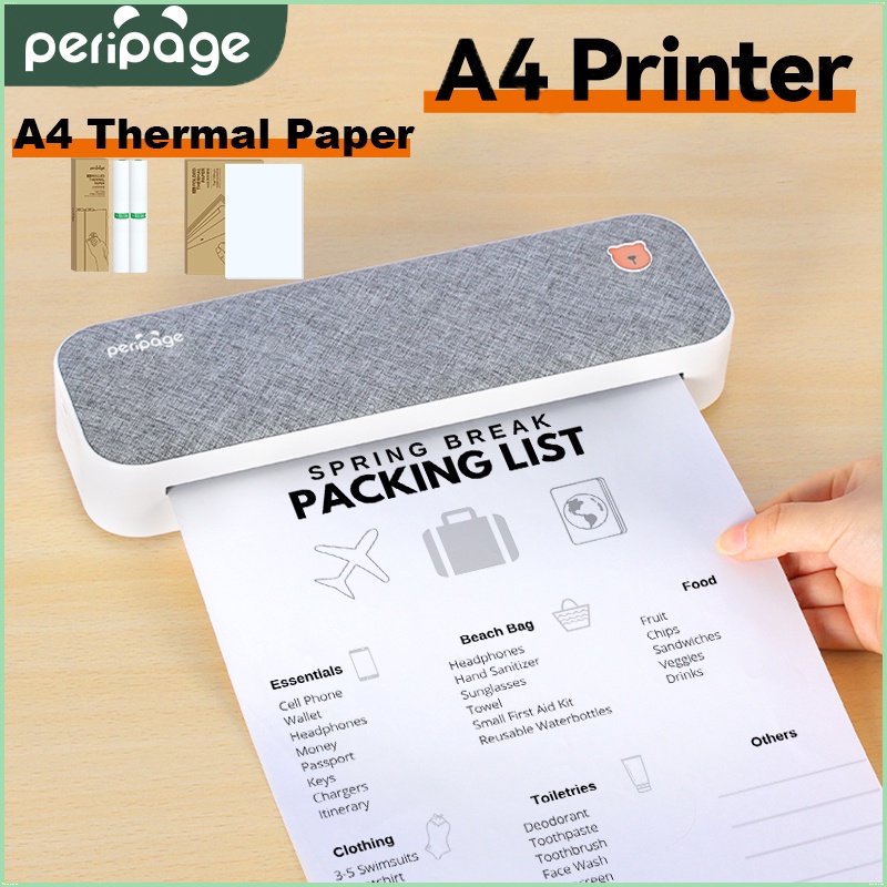 Phomemo-papel térmico A4, Compatible con impresora térmica Phomemo M08F, A4  portátil, 200 hojas - AliExpress