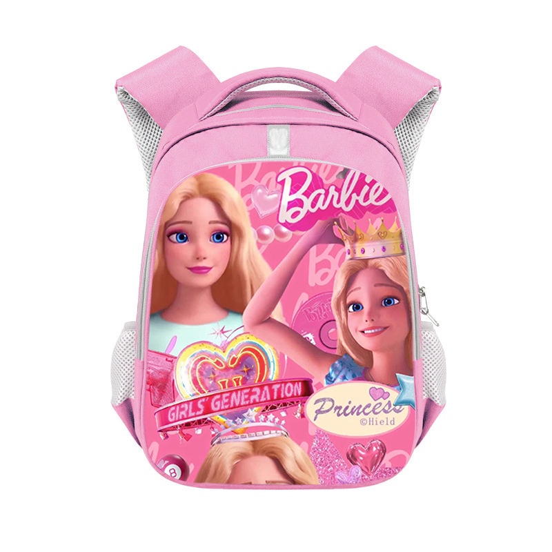 Barbie anime mochila infantil 4-10 anos niño niña mochilas escolar  estudiante Moda casual respirable bolsa de viaje al aire libre rosa