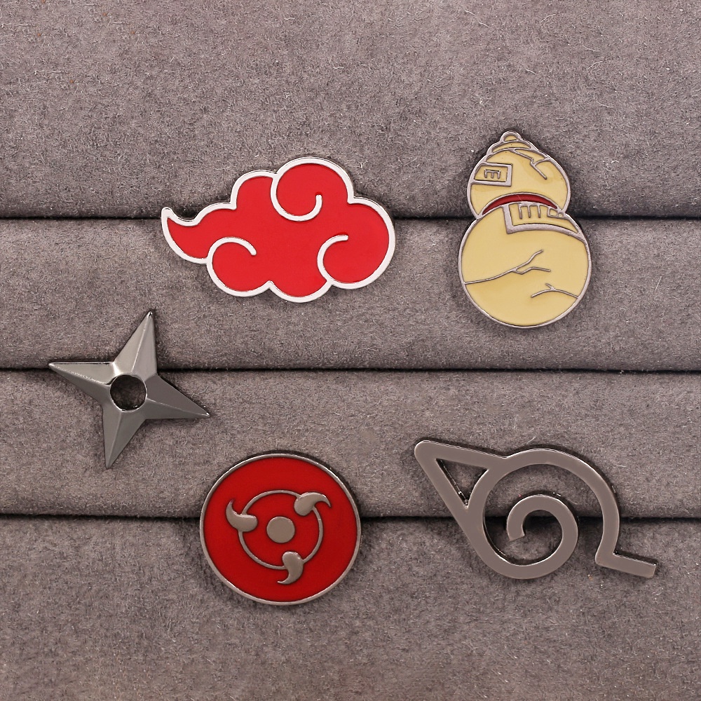Naruto Serie Broches Cartoon Daybreak Rueda Ojos Rebeldes Shuriken Pin ...