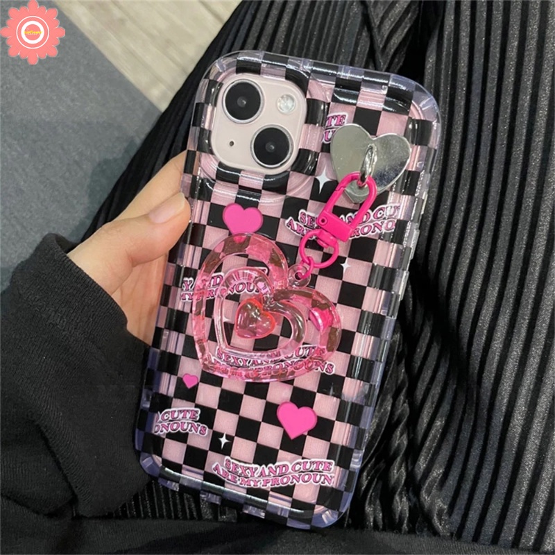 Funda De Teléfono Transparente 3D Con Corazón De Amor Para iPhone