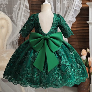 Vestidos color verde 2025 esmeralda para niñas