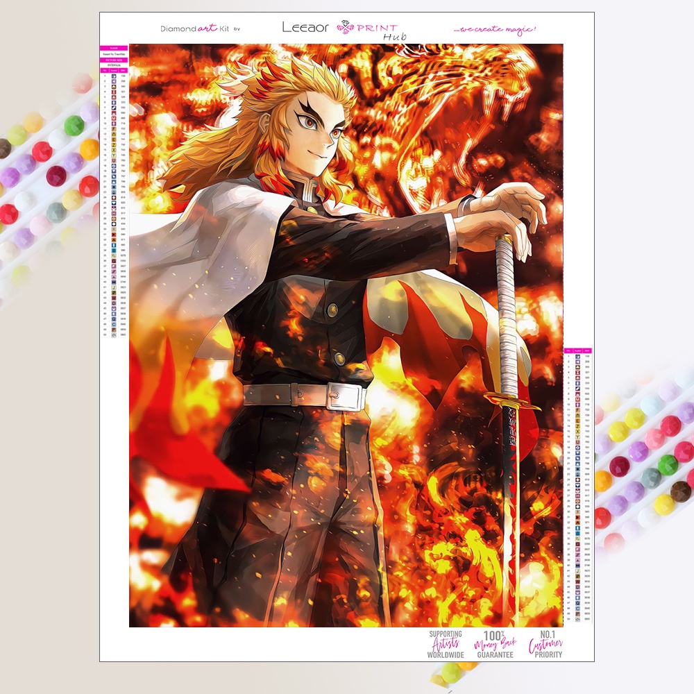 Diamond Painting 5D – Ragazza Anime Cartoon, Kit Completo Con Tela 30x40cm, Diamanti Rotondi, Accessori - 3