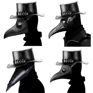 Máscara de Doctor de la Peste Negra, pico de pájaro largo, Steampunk,  disfraz de Halloween, máscara