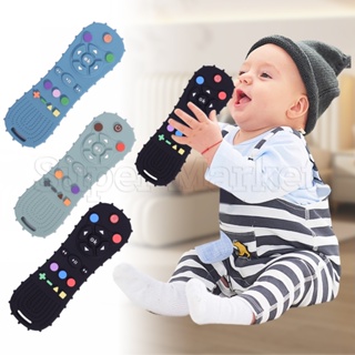 Control remoto forma bebé mordedor juguetes para bebés 0-6 meses, suave  silicona bebé dentición juguete