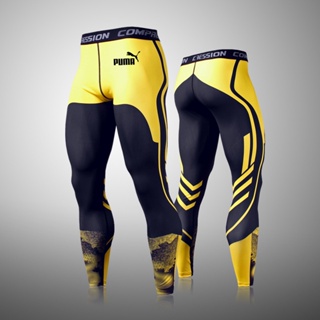 Legging de compresión de cintura alta para hombres, pantalones interiores  deportivos para entrenamiento, fitness, carrera, maratón, yoga