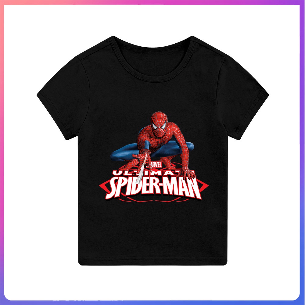 Spiderman Dibujos Animados Impreso Niños Manga Corta Top Moda Casual Verano  Nuevo Y Niñas Camiseta | Shopee México