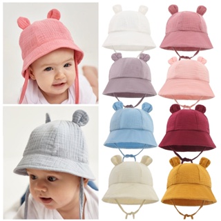 Sombrero de sol de niña, sombrero de cubo de algodón para niños