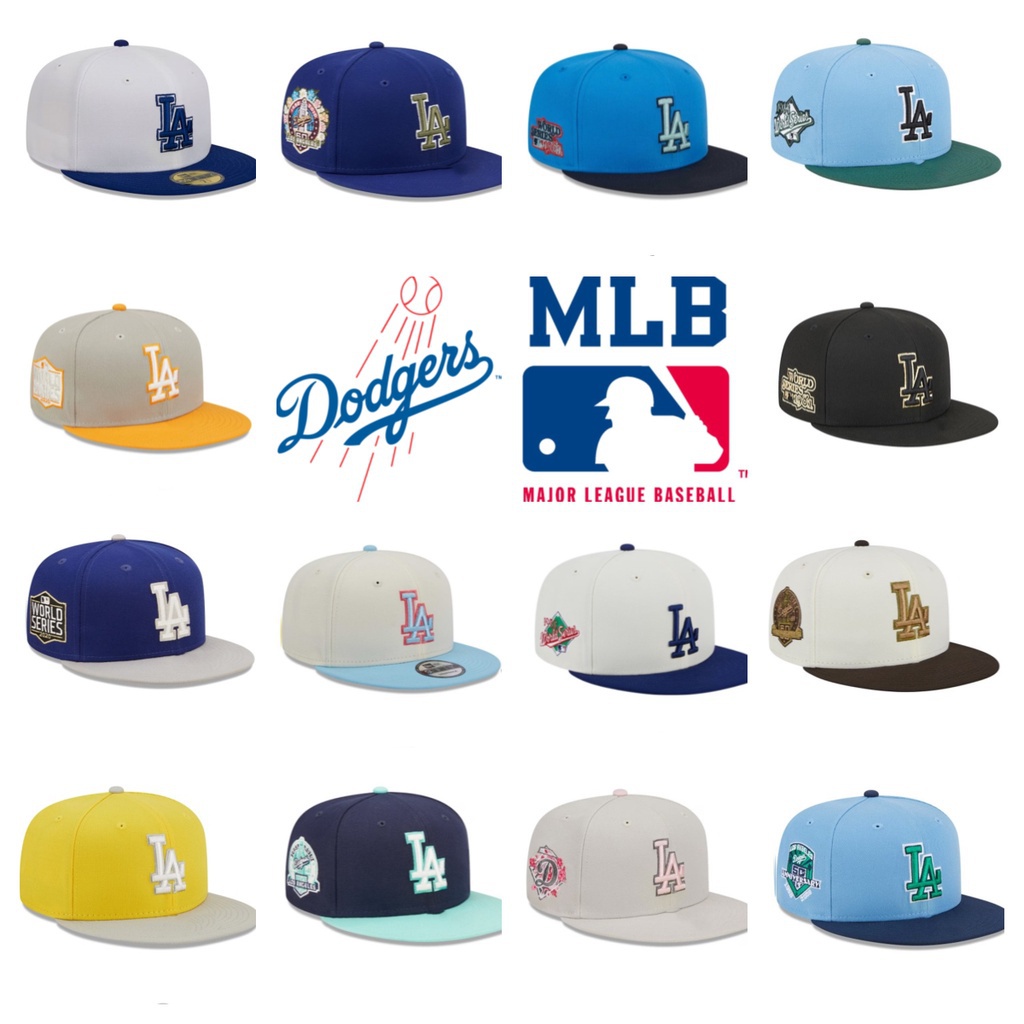 M.L.B Dodgers LA 6 Estilo Gorra De Béisbol Totalmente Cerrada Plana Para  Hombres Y Mujeres Casual Deportes Al Aire Libre