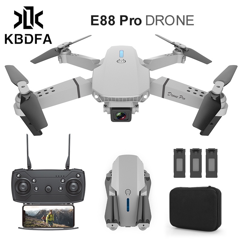 Dron E99 PRO K3 Wifi FPV 4k Dual Camara - Naranja