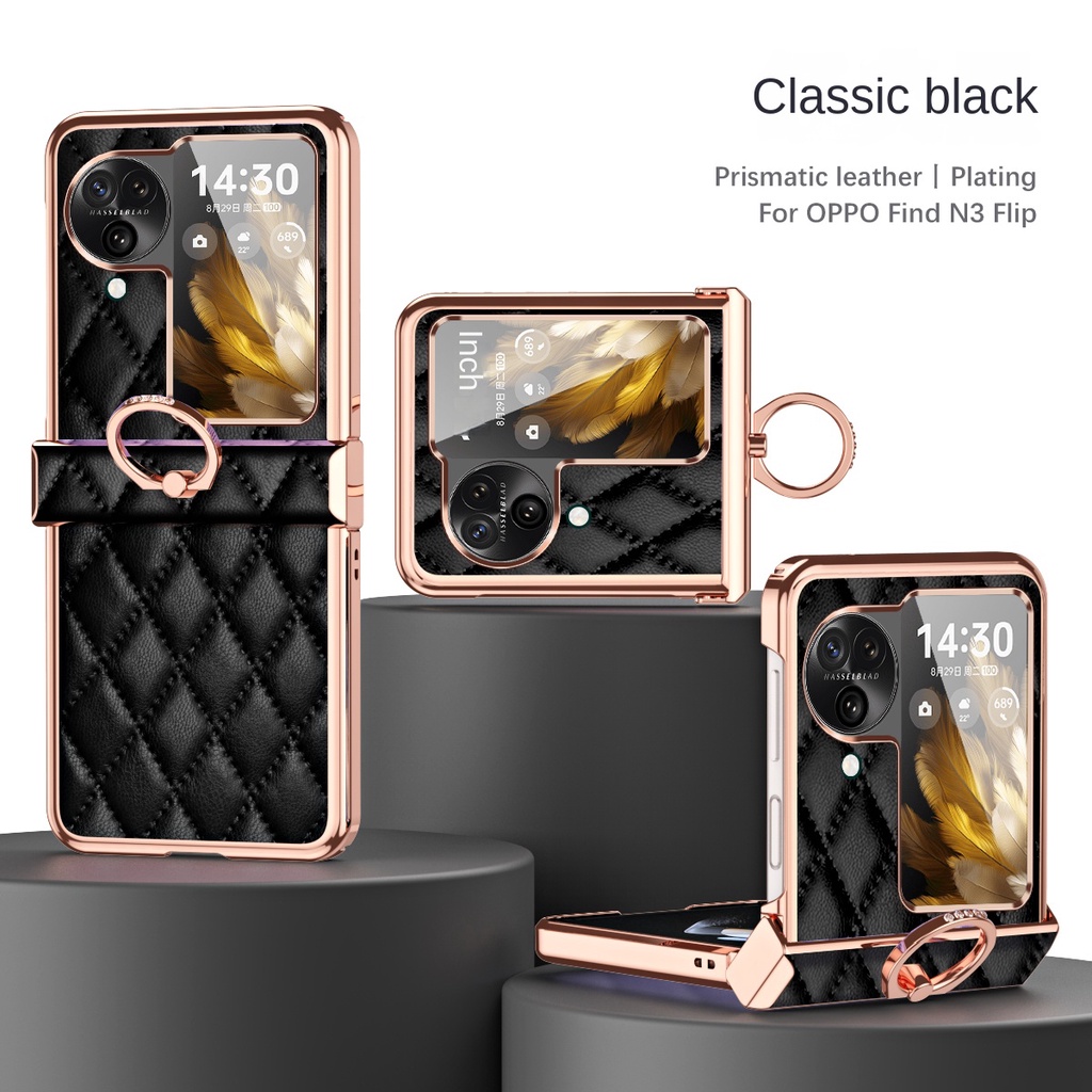 Lujosa cartera negra funda de cuero para Oppo Find X3 Neo 5G Flip Cover  Magnetic -  México