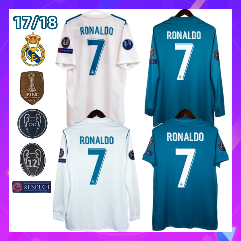 Camiseta Real retro Royal Madrid 2017 de alta calidad Home y Away 17/18 ...