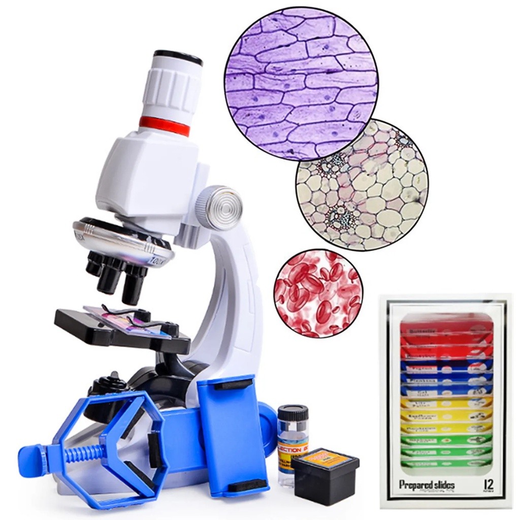 Microscopio Portátil Para Niños De 3 A 12 Años | Pantalla IPS HD De 2", 8 Luces LED | Almacena 300 Fotos Sin Tarjeta