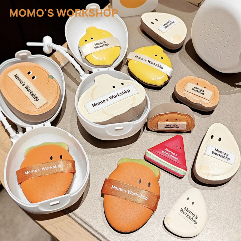 MOMO'S WORKSHOP Powder Puff Bento Series Tomate Y Huevos Polvo Súper ...