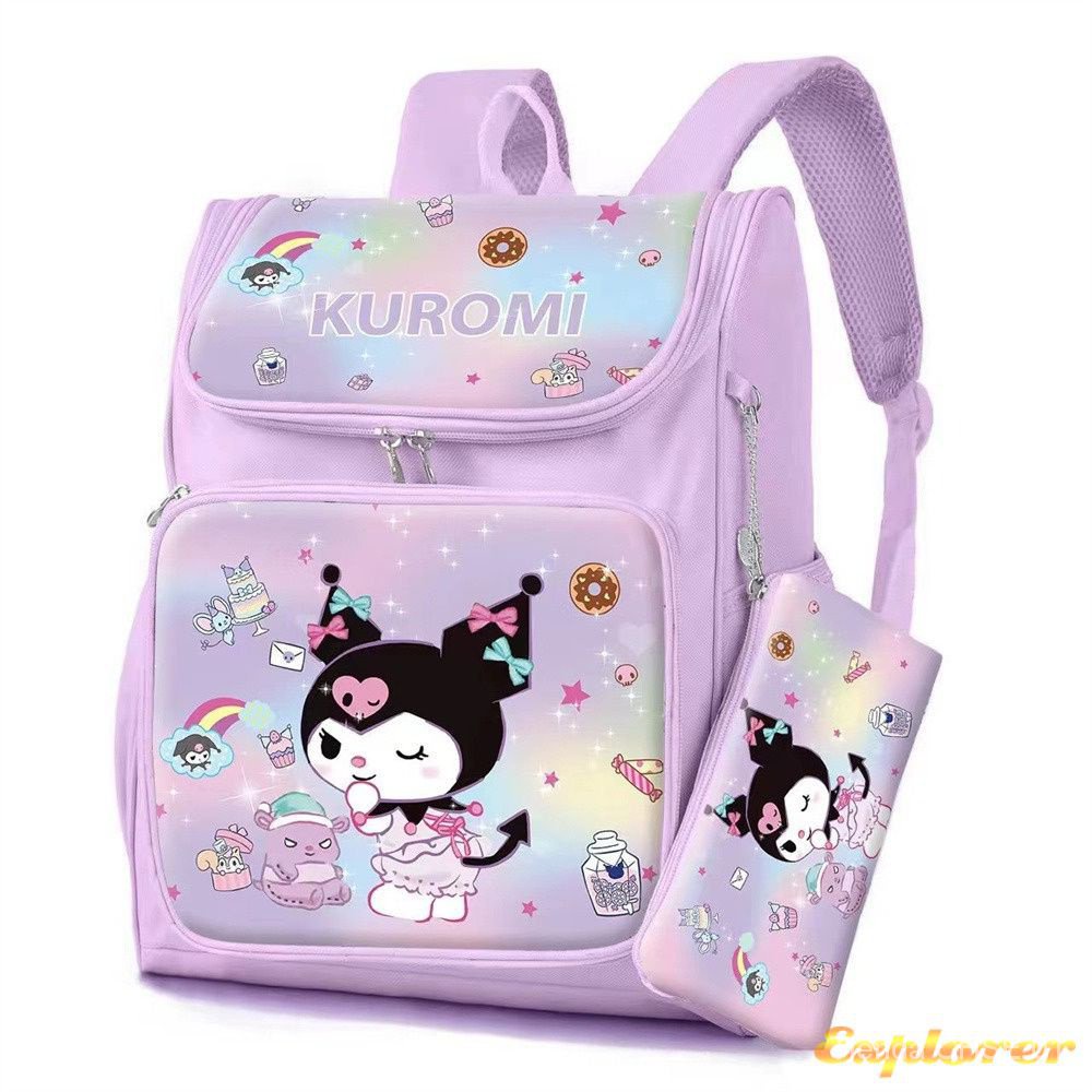 Mochilas Escolares Cartoon Sanrio Melody Kuromi Cinnamoroll Cute