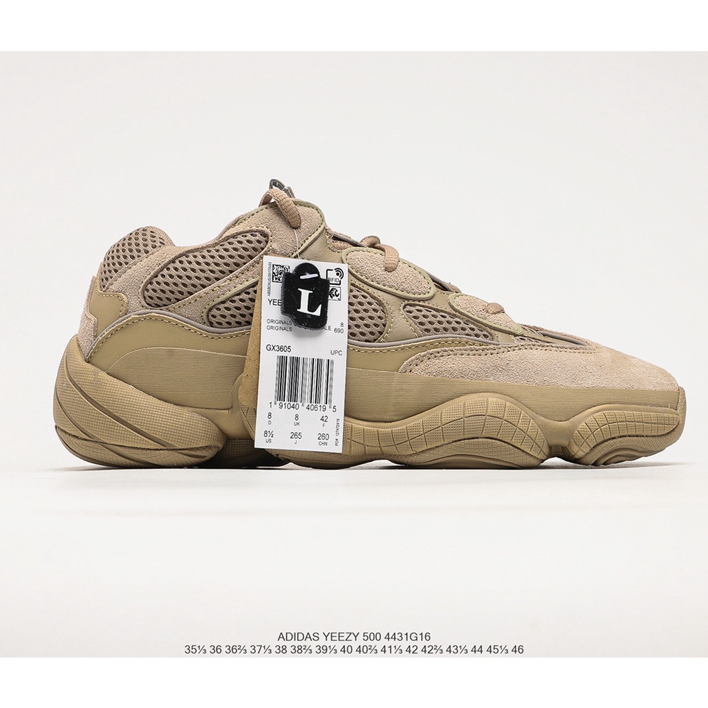 KANYE West x stock Listo Yeezy 500 Enflame Retro estilo abuelo plataforma Casual deportes Jogging zapatos 002