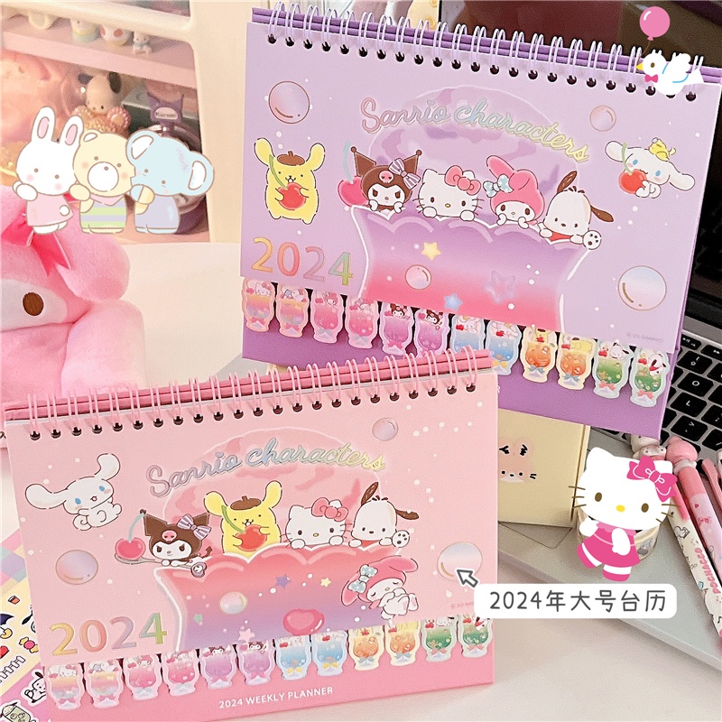 Calendario 2024 Sanrio Personaje Planificador Semanal Lindo De