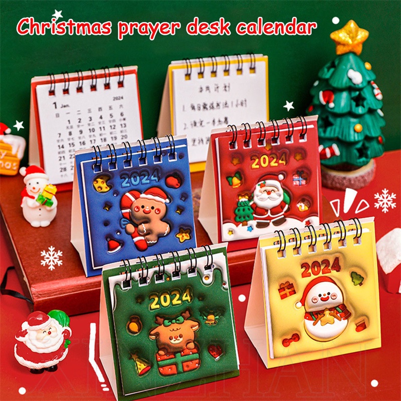 Mini Calendario De Navidad De Dibujos Animados 2024/Horario Diario Bloc