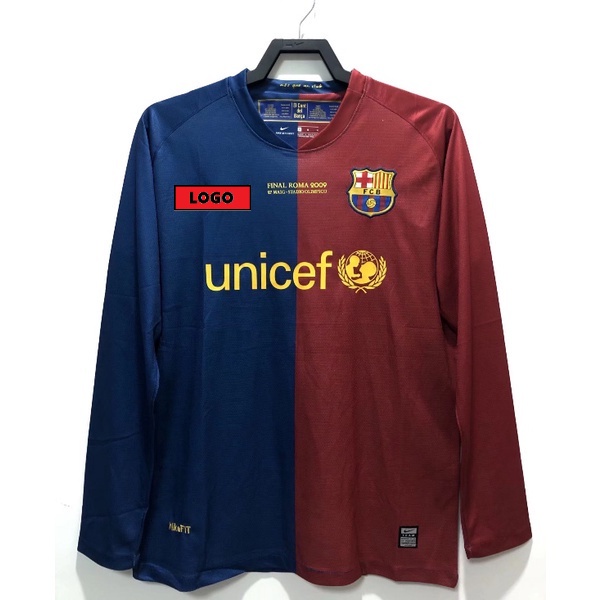 Versión Retro 】 2008/2009 UCL-Barcelona home-Camiseta De Manga