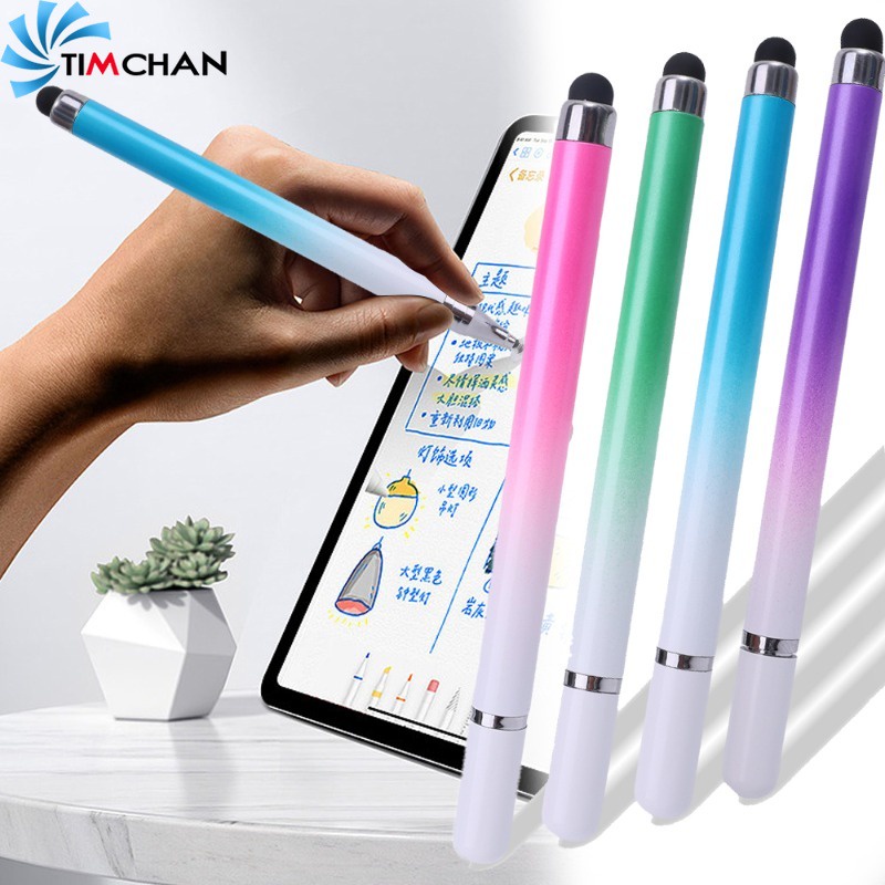 JAWUZ Lápiz Táctil Universal 2 En 1 – 4 Piezas De Colores Con Punta De Silicona Para Tabletas, IPad Y Móviles