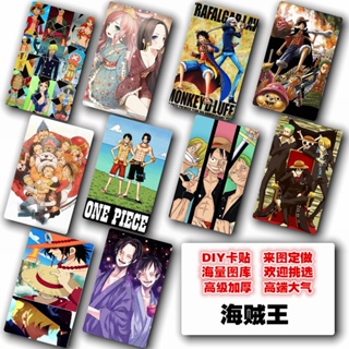 10pcs/set Anime ONE PIECE Roronoa Zoro Tarjeta Pegatinas Mono D Luffy  Chopper Etiquetas