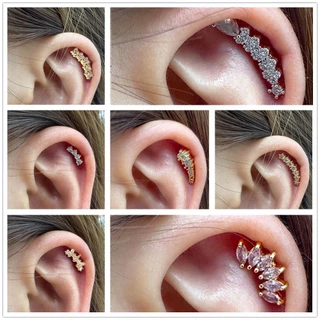 concha piercing en la oreja