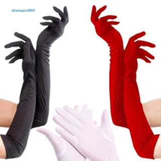3 pares de guantes sin dedos, guantes largos de satén de ópera de noche,  accesorios para