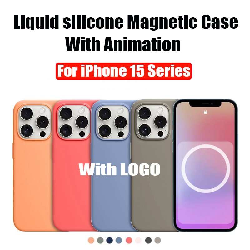 Funda Para iPhone 15 Pro Max Plus Silicona Liquida
