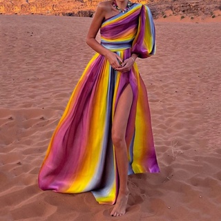 Vestido de Playa Mujer - Arcoiris Maxi Dress - Vestido Arcoiris