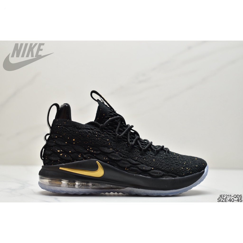 Nike lebron 15 low black and gold shop