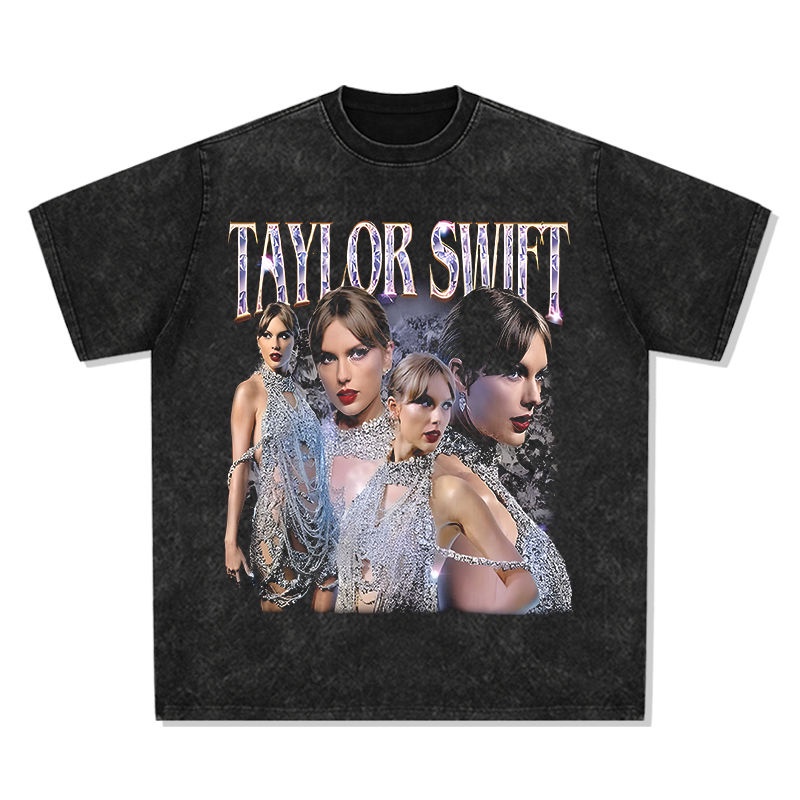 thumbnail image 1 of 2023 Nuevo TAYLOR SWIFT THE ERAS TOUR Cuello Redondo Algodón T Manga Corta Casual Top Hombre/Mujer Lavado De Alta Calidad Camisas De Pareja Ropa, 1 of 5