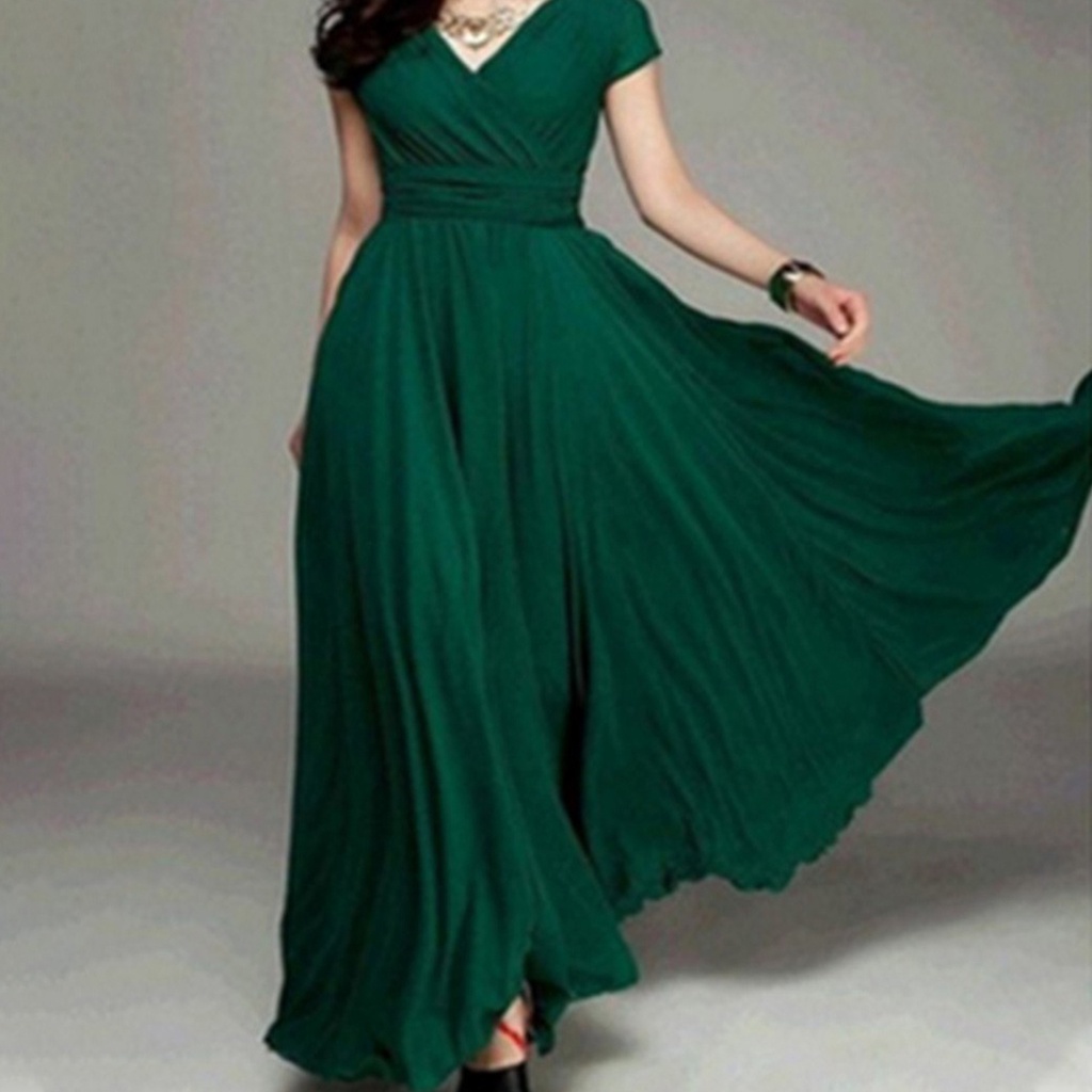 Vestido Largo Para Invitada De Boda De Gasa Y Detalle De Pedrería