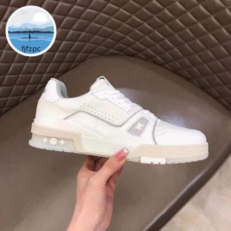 Lv Louis Vuitton Trainer Maxl Chubby Ding blanco gris zapatos para