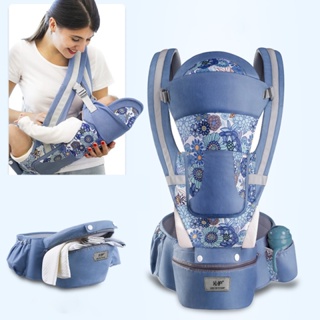 Portabebés ergonómico para bebés con asiento de cadera, bolsa de canguro  suave, portabebés para recién nacidos a niños pequeños de 7 a 45 libras