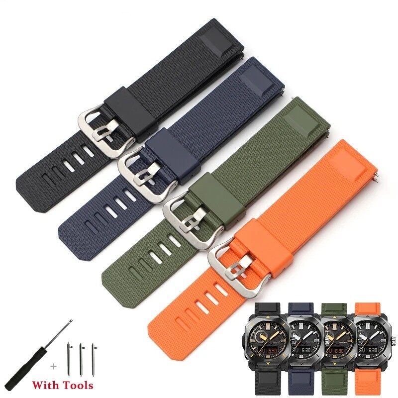 Nuevo 22mm Hombres y Mujeres Moda Resina Silicona Deportes Impermeable  Correa para reloj Accesorios